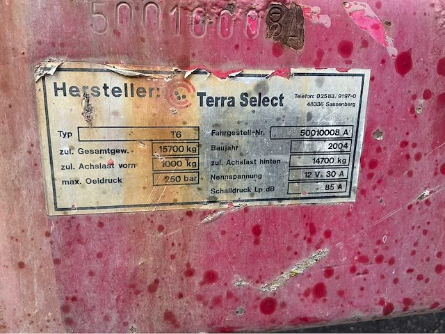 2007 terra sellect t6 mobiele trommelzeef - afbeelding 14 van  21