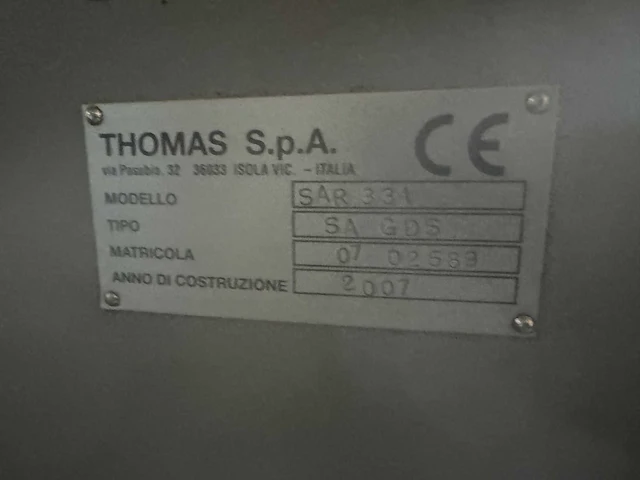 2007 thomas sar 331 sa gds bandzaagmachine - afbeelding 6 van  6