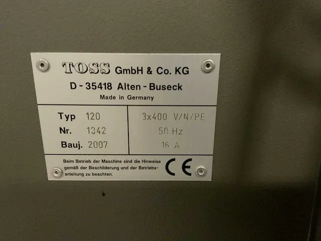 2007 toss 120 verticale vorm-, vul- en sluitmachine - afbeelding 7 van  15