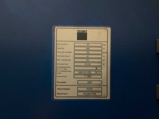 2007 trumpf trulaser 3030 lasersnijmachine - afbeelding 24 van  55
