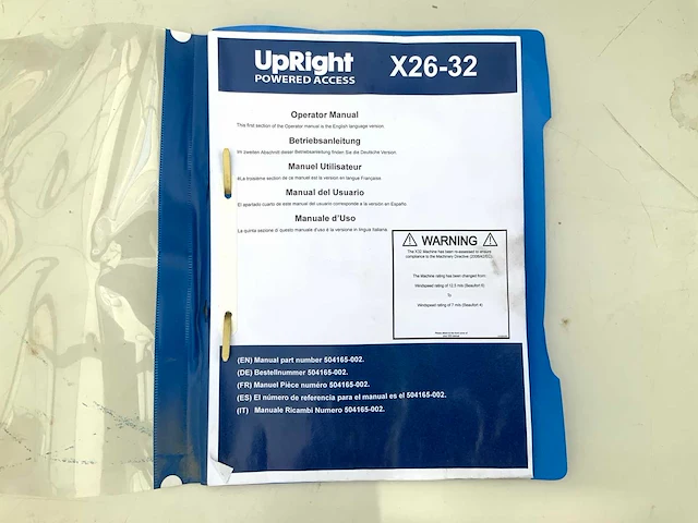 2007 upright x32 hoogwerker - afbeelding 15 van  23