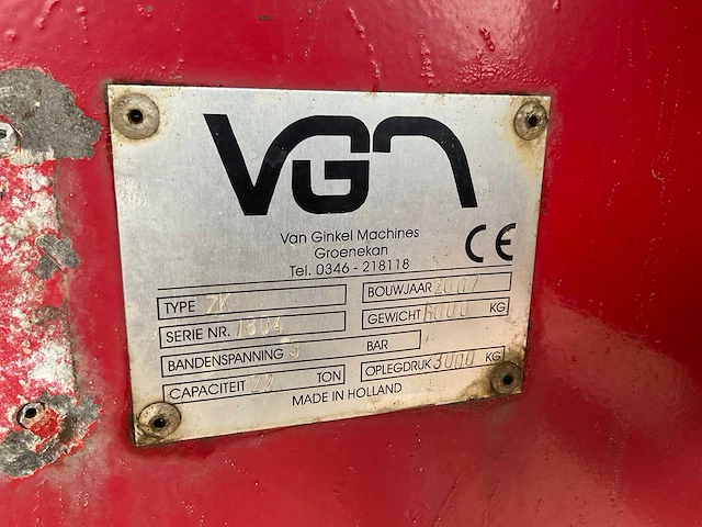 2007 vgm zk dumper aanhanger - afbeelding 20 van  27