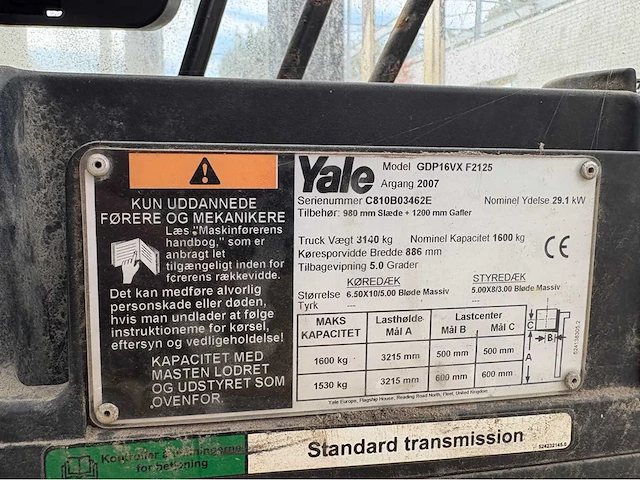 2007 yale veracitor 16vx vorkheftruck - afbeelding 12 van  42