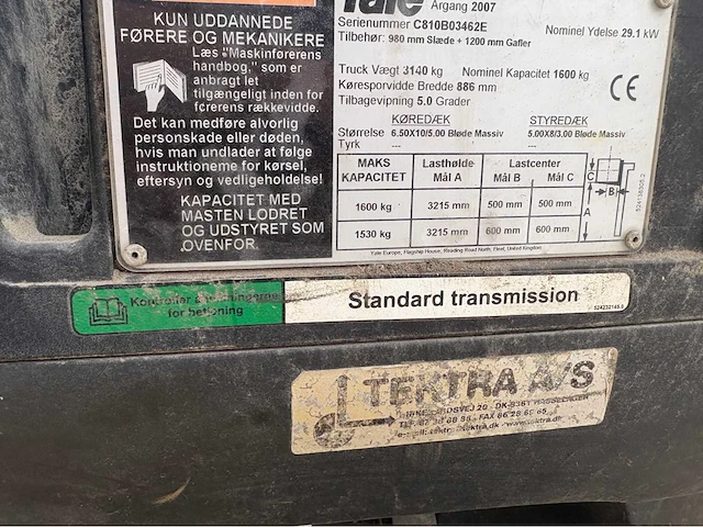 2007 yale veracitor 16vx vorkheftruck - afbeelding 34 van  42