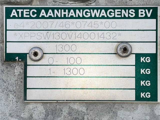 2008 atec / brouwer sm400l schaft aanhangwagen - afbeelding 5 van  13