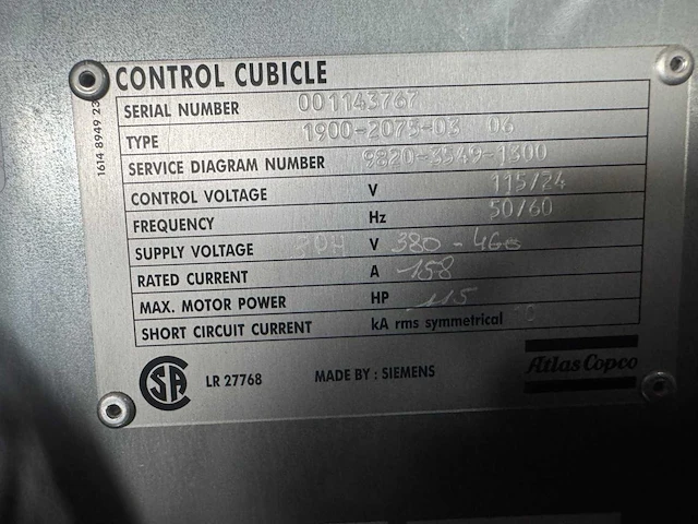 2008 atlas copco ga55vsd zuigercompressor - afbeelding 5 van  14