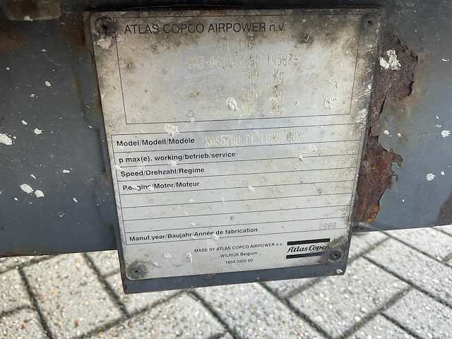 2008 atlas copco xas 57 luchtcompressor - afbeelding 6 van  9