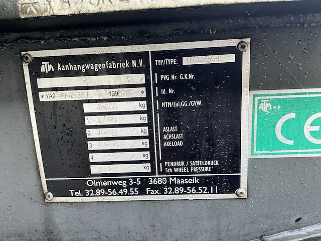 2008 atm oka 15/30 kiptrailer wsg - afbeelding 25 van  25