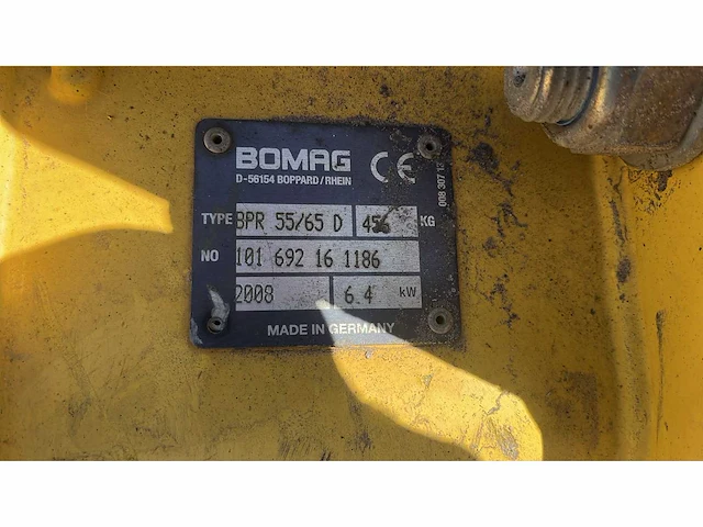 2008 bomag bpr 55/65d trilplaat - afbeelding 5 van  5