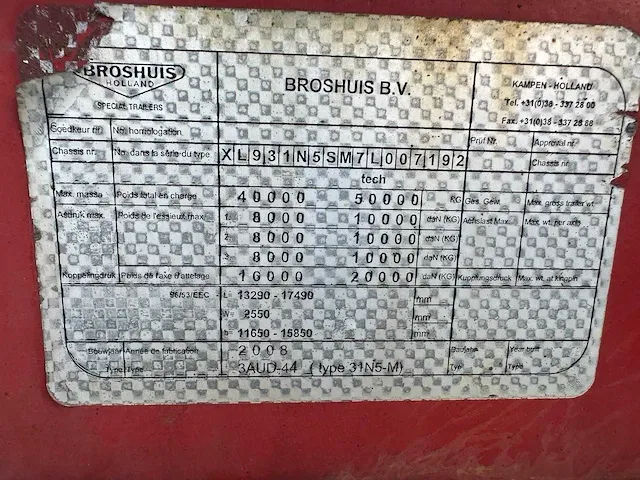 2008 broshuis 31n5-m / 3aud-44 dieplader - afbeelding 38 van  43