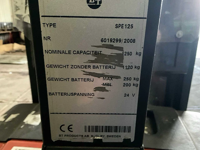 2008 bt spe 125 stapelaar - afbeelding 8 van  16