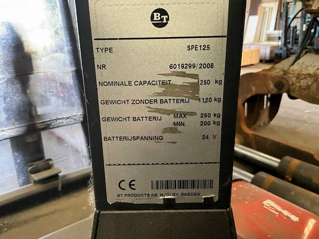 2008 bt spe 125 stapelaar - afbeelding 4 van  12
