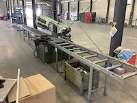 2008 carif 320bsa bandzaagmachine; rollenbaan aanvoer 6000mm ; rollenbaan afvoer met lengte meetinrichting 3000mm , 6 laadmeter voor transport - afbeelding 1 van  11