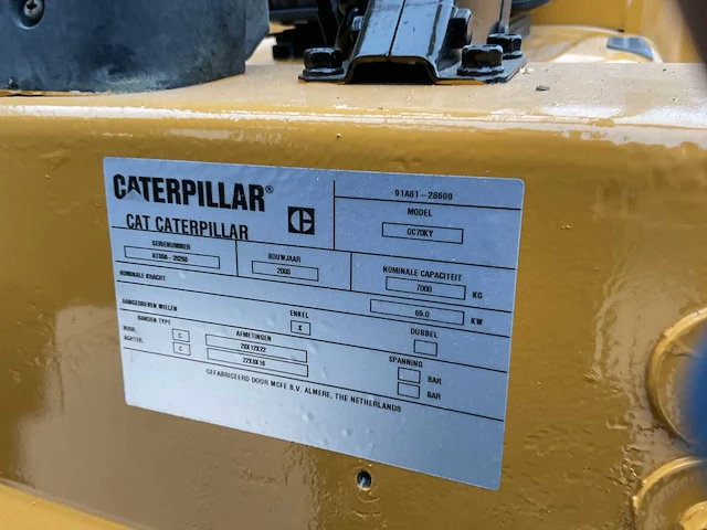 2008 caterpillar gc70ky vorkheftruck - afbeelding 10 van  10
