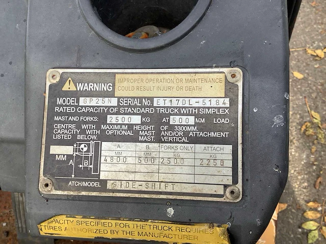 2008 cathapilar gp25n vorkheftruck - afbeelding 2 van  11