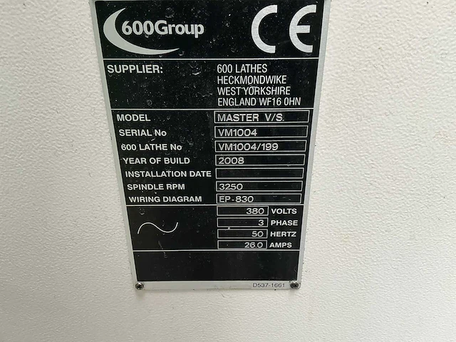 2008 colchester 600lathes master 3250 v/s universele draaibank - afbeelding 15 van  18