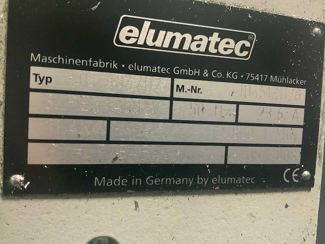 2008 elumatec dg 104-02 dubbele verstekzaagmachine. - afbeelding 28 van  29