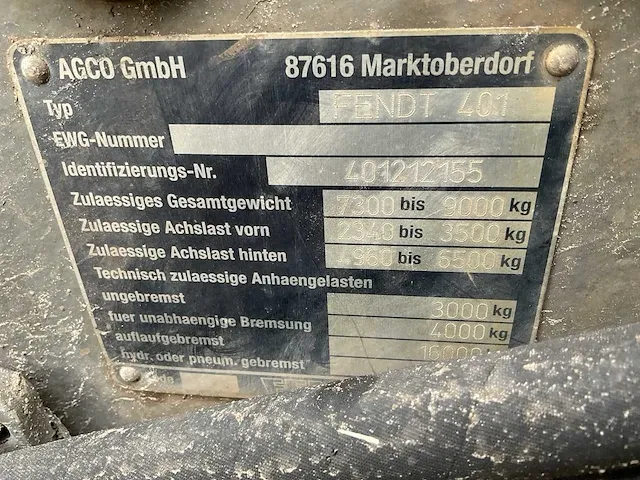 2008 fendt 412 vario vierwielaangedreven landbouwtractor - afbeelding 18 van  25