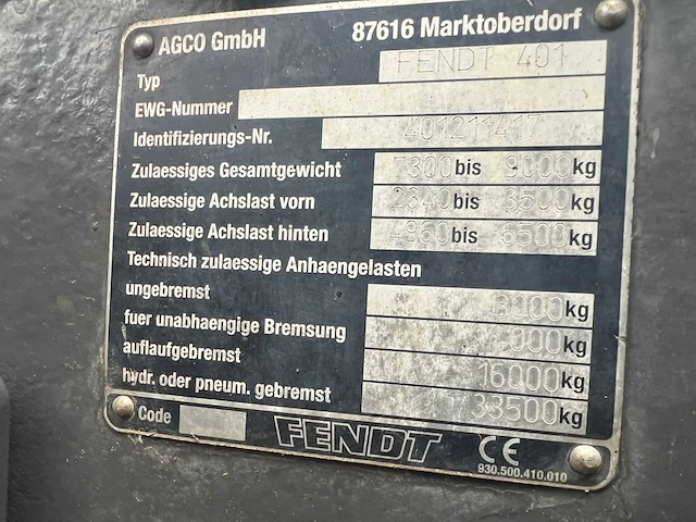 2008 fendt 412 vario vierwielaangedreven landbouwtractor - afbeelding 33 van  39