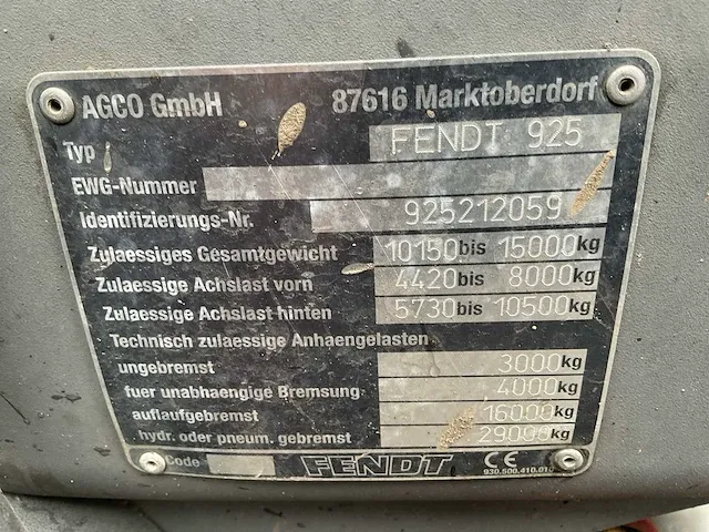 2008 fendt 927 profi vierwielaangedreven landbouwtractor - afbeelding 21 van  28