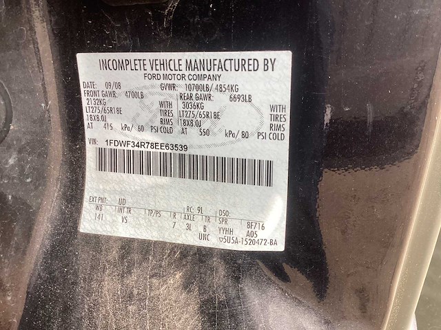 2008 ford bobtail f350 xl super duty bedrijfswagen - afbeelding 13 van  13