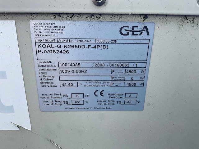 2008 gea koal-g-n condensor - afbeelding 3 van  11