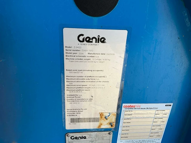 2008 genie z34–22 hoogwerker - afbeelding 9 van  11