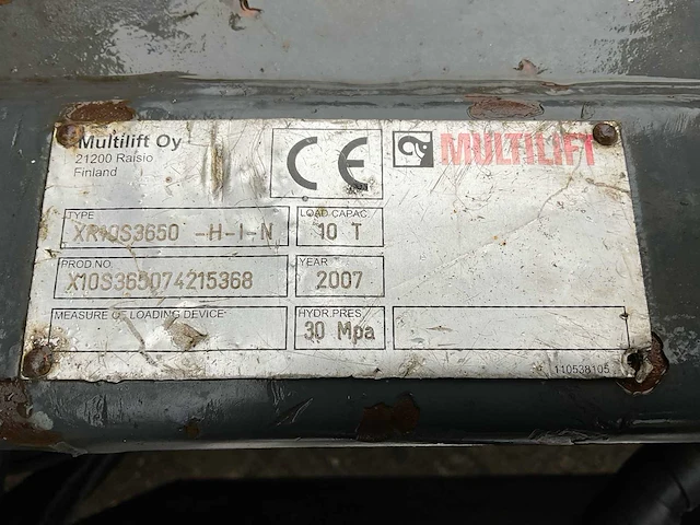2008 ginaf c2120n vrachtwagen met laadkraan en haakarm - afbeelding 8 van  40