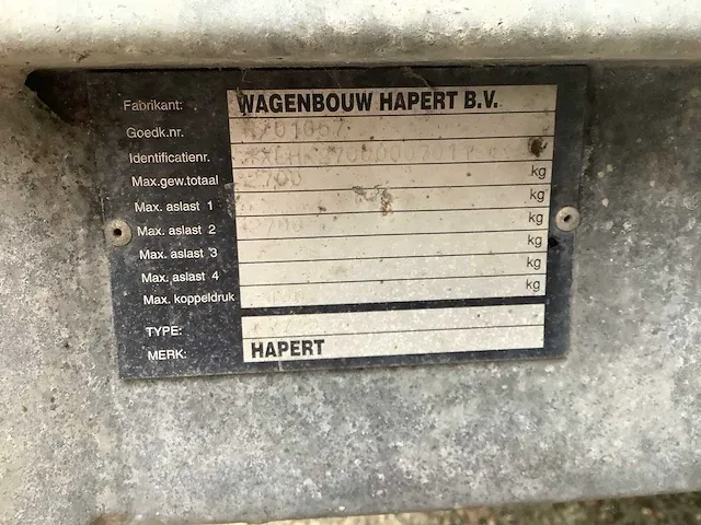 2008 hapert k2703 aanhangwagen - afbeelding 3 van  30