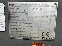 2008 hitachi zx140w-3 banden graafmachine - afbeelding 13 van  20