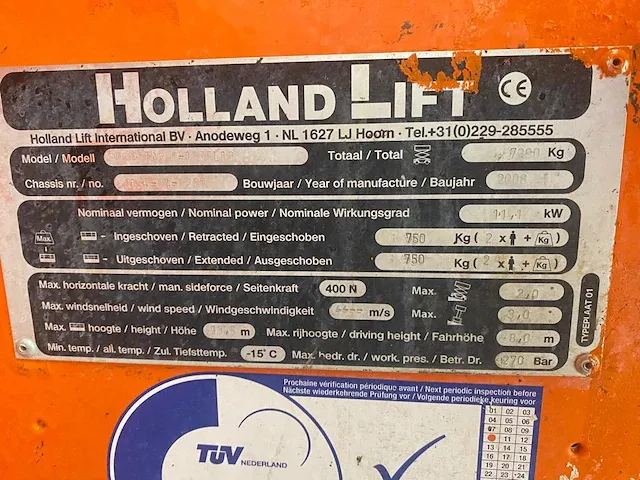 2008 holland lift q-135el18 schaarhoogwerker - afbeelding 13 van  23