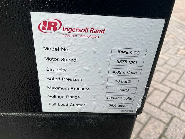 2008 ingersoll rand irn30k-cc schroefcompressor - afbeelding 4 van  13