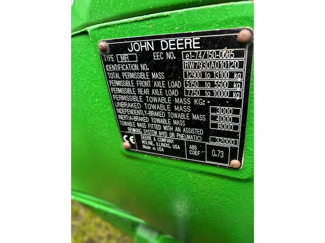 2008 john deere 7930 powerquad plus vierwielaangedreven landbouwtractor - afbeelding 38 van  43