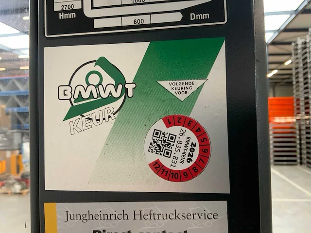 2008 jungheinrich eks110 orderpicker met accu van 2024 - afbeelding 8 van  19
