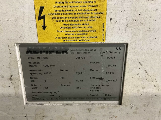 2008 kemper mff-bia mobiele filterinstallatie - afbeelding 6 van  10