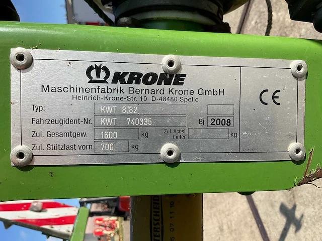 2008 krone kwt 8.82 schudder - afbeelding 8 van  11