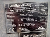 2008 linde e16h-01 vorkheftruck - afbeelding 31 van  37