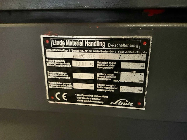 2008 linde l10 stapelaar - afbeelding 2 van  10