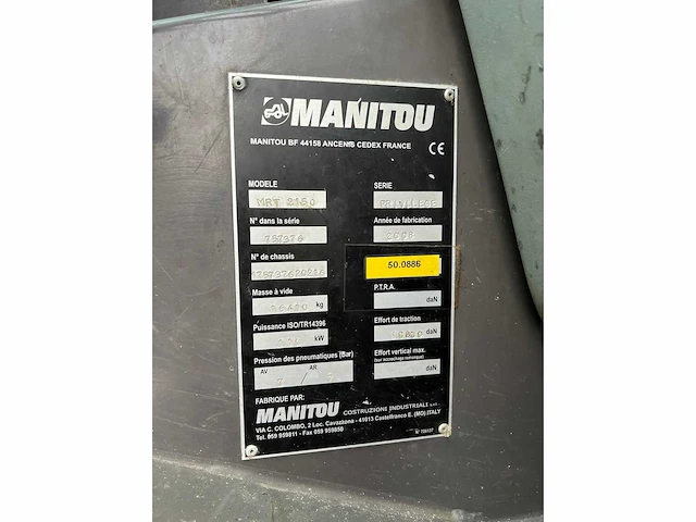 2008 manitou mrt 2150 verreiker - afbeelding 11 van  19