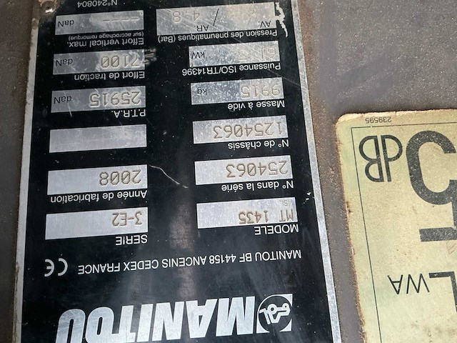 2008 manitou mt 1435 starre verreiker - afbeelding 24 van  37