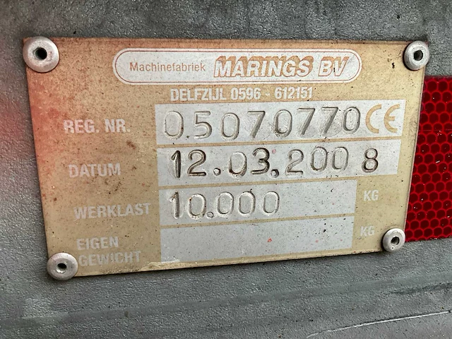 2008 marings dubbel gestuurde platte wagen - afbeelding 5 van  13