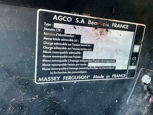 2008 massey ferguson 6490 dyna-6 vierwielaangedreven landbouwtractor - afbeelding 26 van  33