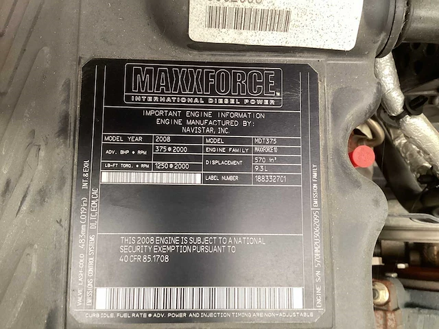 2008 maxx force mdt375 dieselmotor - afbeelding 5 van  5
