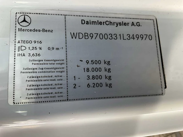 2008 mercedes-benz atego 916 bluetec5 vrachtwagen - afbeelding 14 van  21