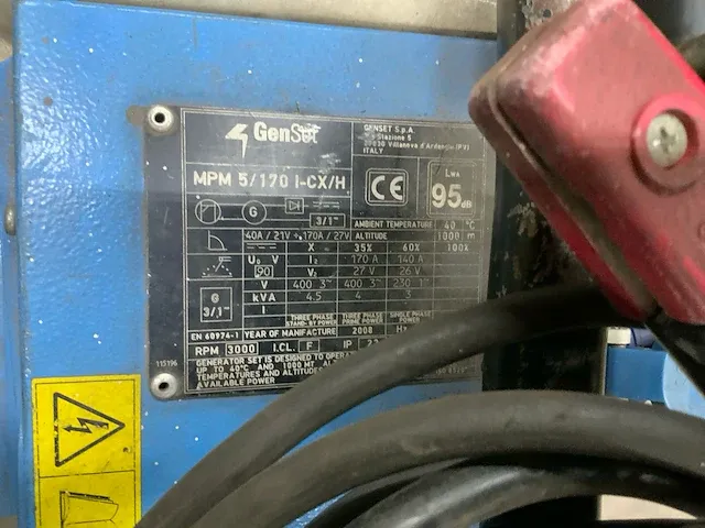 2008 mpm 5/170 i-cx/h lasstroom generator - afbeelding 7 van  7