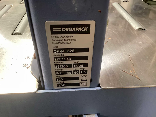 2008 orgapack or-m 525 omsnoeringsmachine - afbeelding 8 van  8