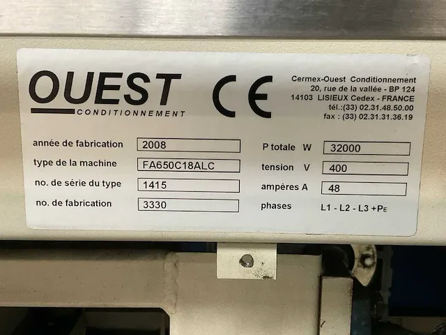 2008 ouest fa650c18alc folie krimptunnel - afbeelding 13 van  20