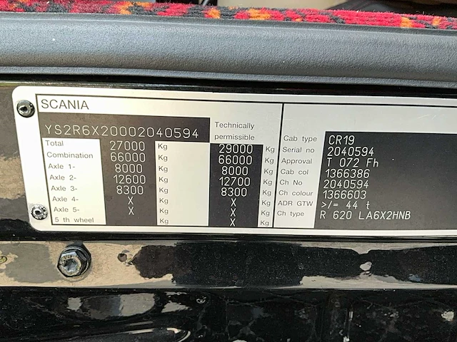 2008 scania r620 la vrachtwagen - afbeelding 59 van  63