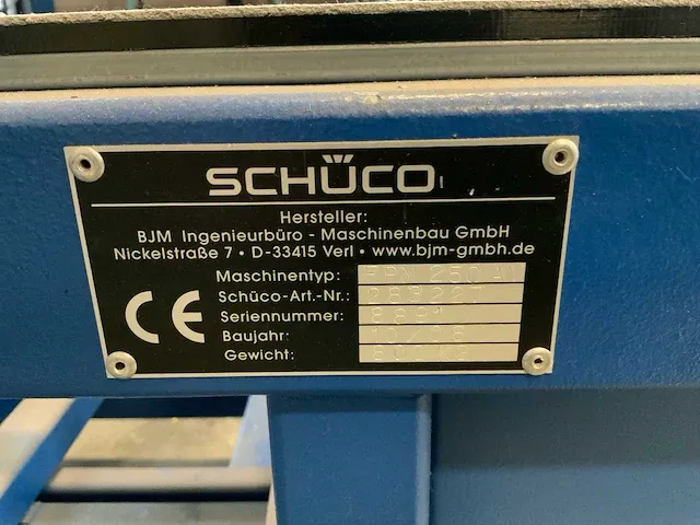2008 schüco fpm 250 av beslag montage tafel - afbeelding 7 van  7