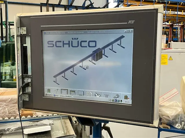 2008 schüco pgz+ glaslatprofiel afkortcirkelzaagmachine - afbeelding 29 van  32